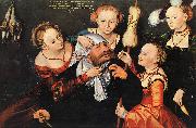 Lucas  Cranach Hercules Onfale Germany oil painting reproduction